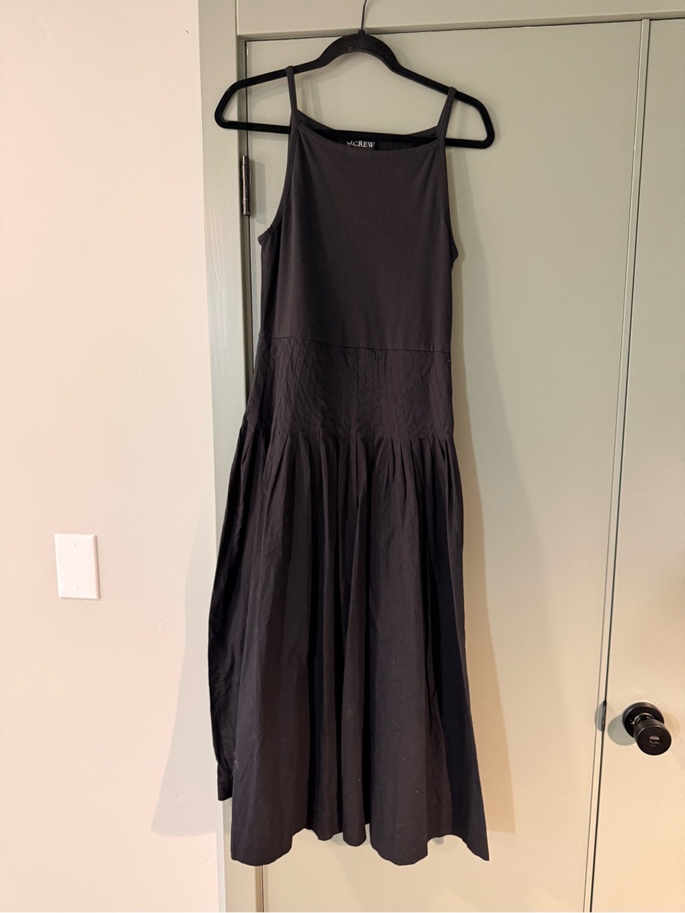 J. Crew Black Sleeveless Maxi Dress with Gathered Skirt - Picture 3 of 5